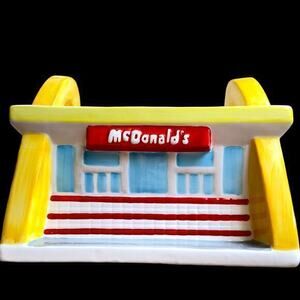 NEW Vintage 1997 Treasure Craft McDonald's Golden Arches Cookie Jar w/Box